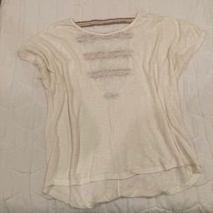 White Karlie boho top with cute back